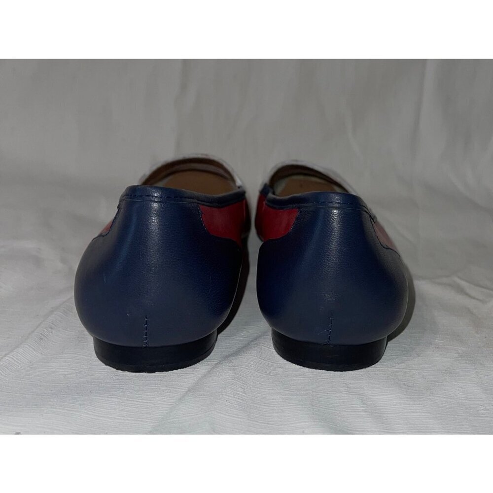 EUC Array Women's Red, White & Blue Block Pattern Flats Size 8M - Picture 2 of 8